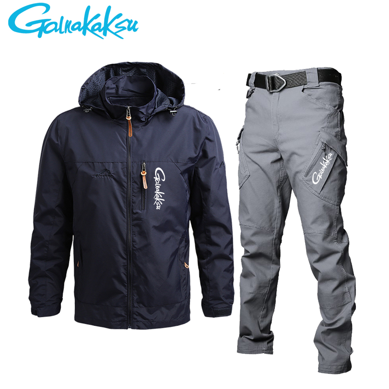 Fishing Pants Waterproof - Men's Waterproof Hooded Jacket and Pants