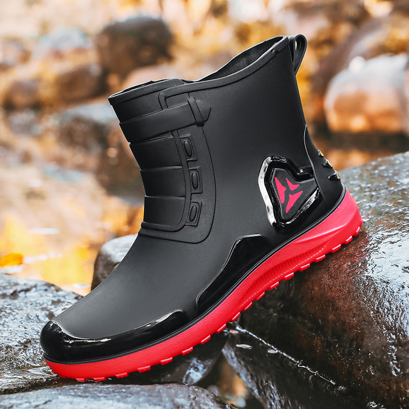 Men's casual rain boots four s - đánh giá và giá Fishing Boots